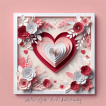 Papierkunst Herz – Zarte Valentinstag Illustration