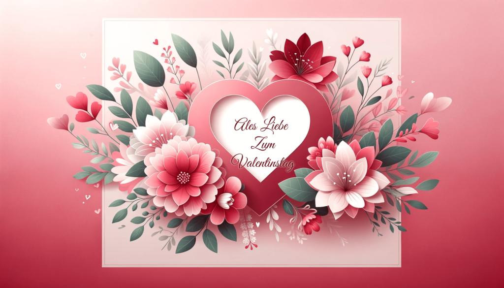 Romantisches Blumenherz – Valentinstag