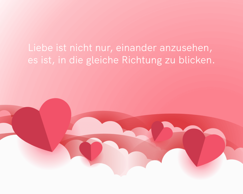 Vereinte Blickrichtung der Liebe