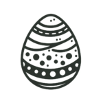 Einfaches Oster-Ei Ausmalbild für Kinder
