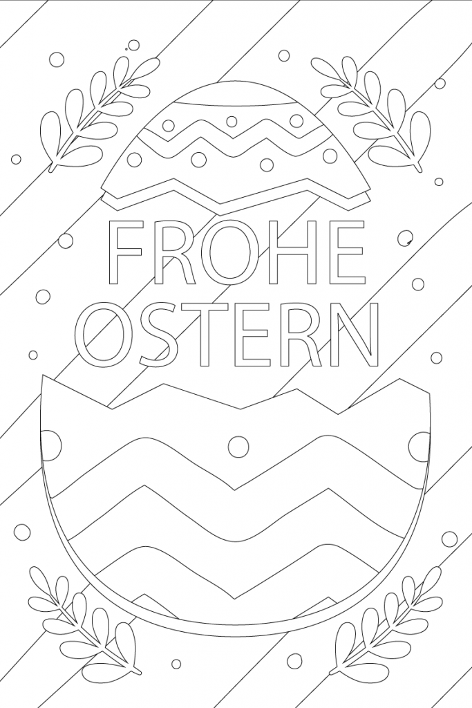 Frohe Ostern Ausmalbilder Ei