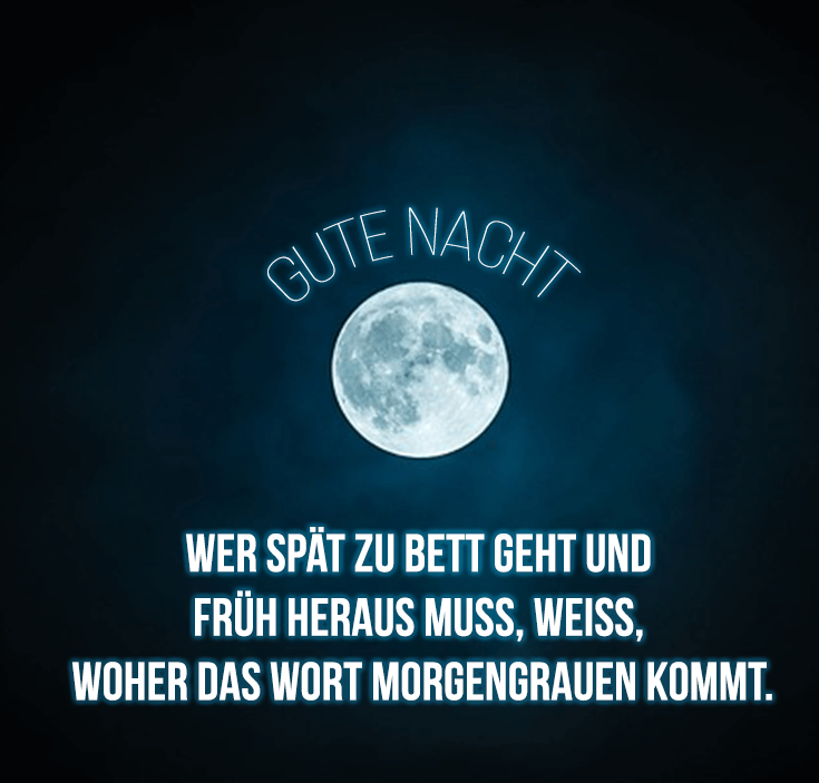 Blauer Mond sagt gute Nacht