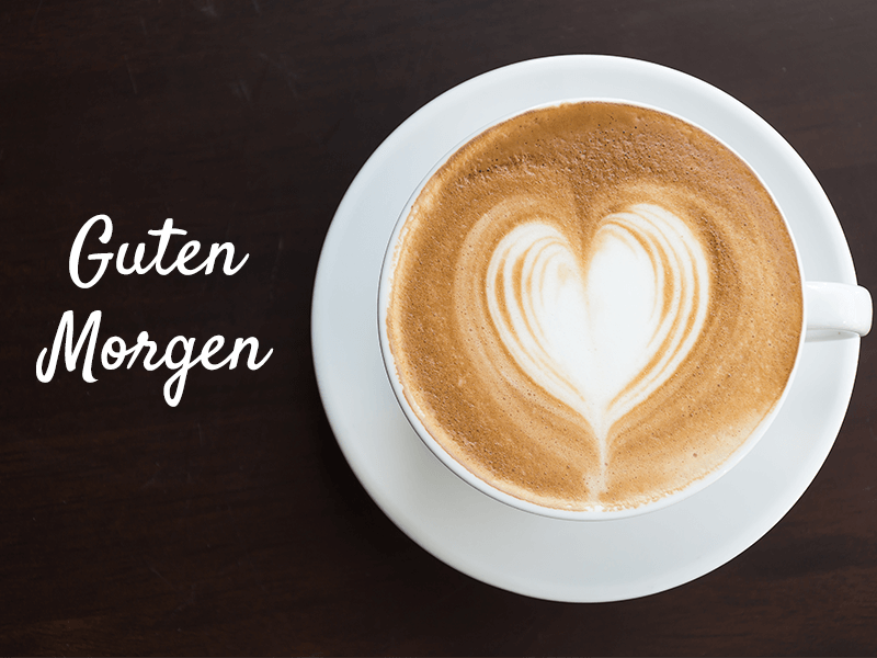 Guten Morgen Kaffee Herz