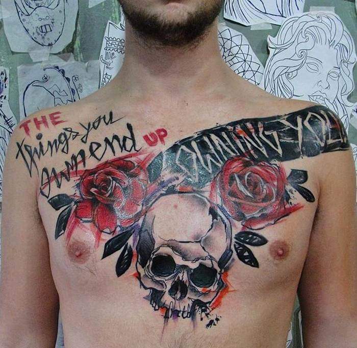 Brust Tattoo 1