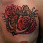 Brust Tattoo Rose
