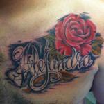 Brust Tattoo Rose 2