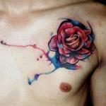 Brust Tattoo Rose Männer