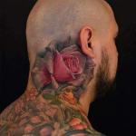 Tattoo Nacken Rose Männer 2