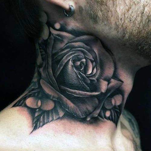 Tattoo Nacken Rose Männer