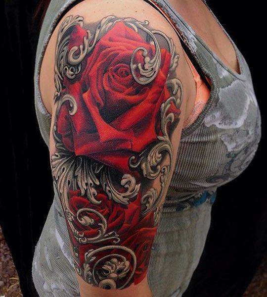 Tattoo Rose Arm 9
