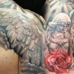 Tattoo Rose Engel