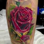 Tattoo Rose Fuß