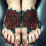 Tattoo Rose Fuß 3