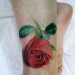 Tattoo Rose Fuß 6