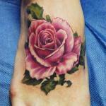 Tattoo Rose Fuß 7