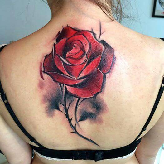 Tattoo Rose Rücken 2