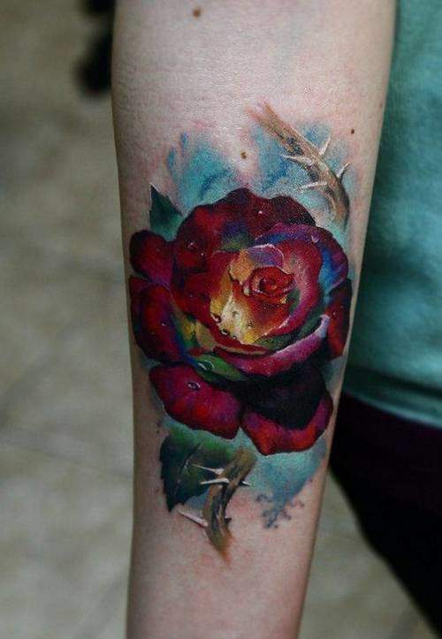 Tattoo Rose Unterarm 12