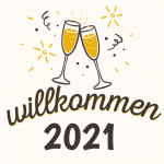 Neujahr 2021 Willkommen