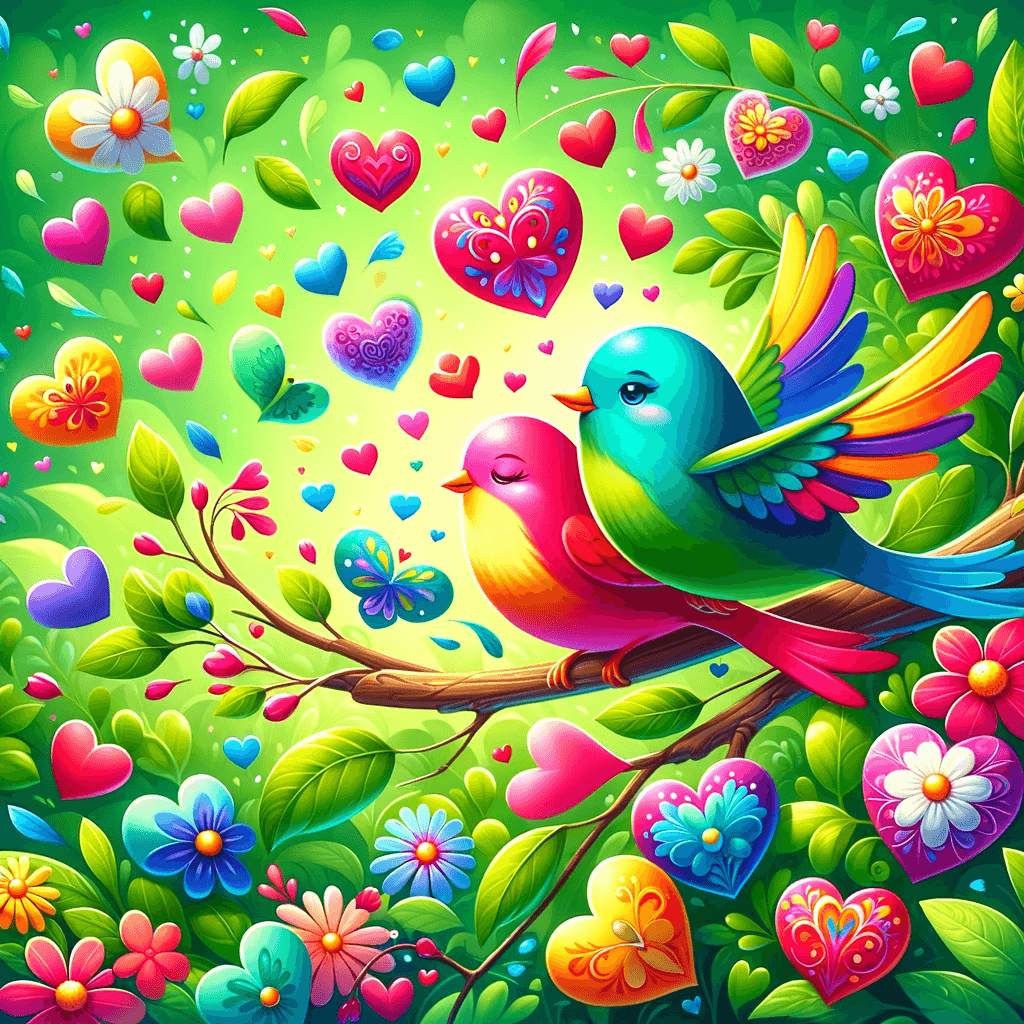 Liebesvögel Garten: Eine Valentinstag-Feier