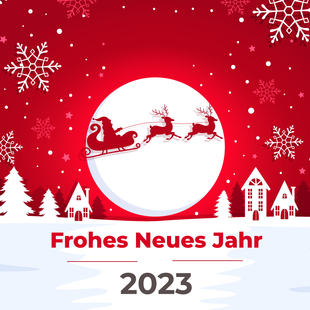 Frohes neues Jahr 2023 Santa Claus