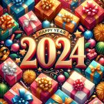 Frohes Neues Jahr 2024 Geschenk