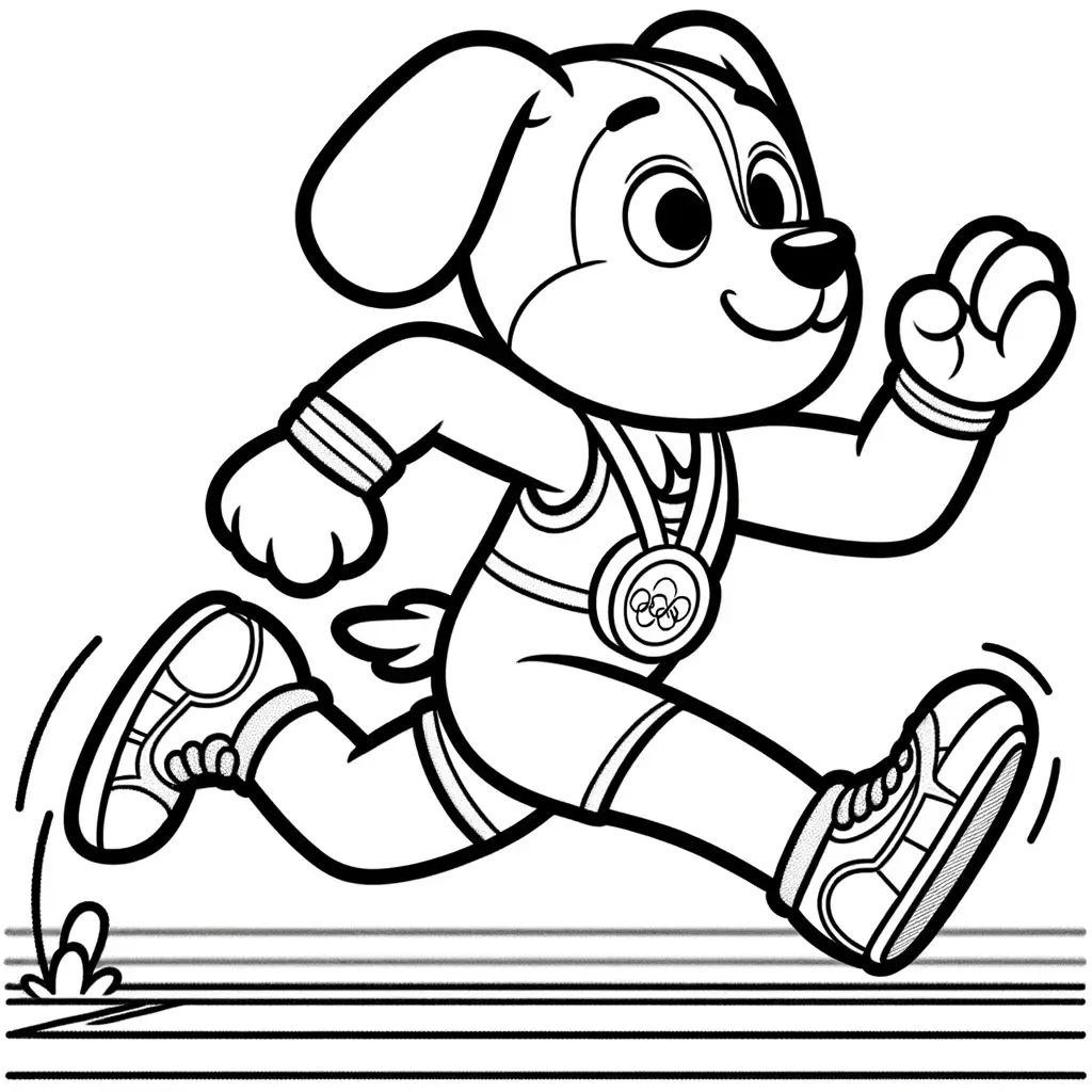 Olympische Spiele Hund Ausmalbild