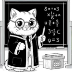 Professor Katze Ausmalbild