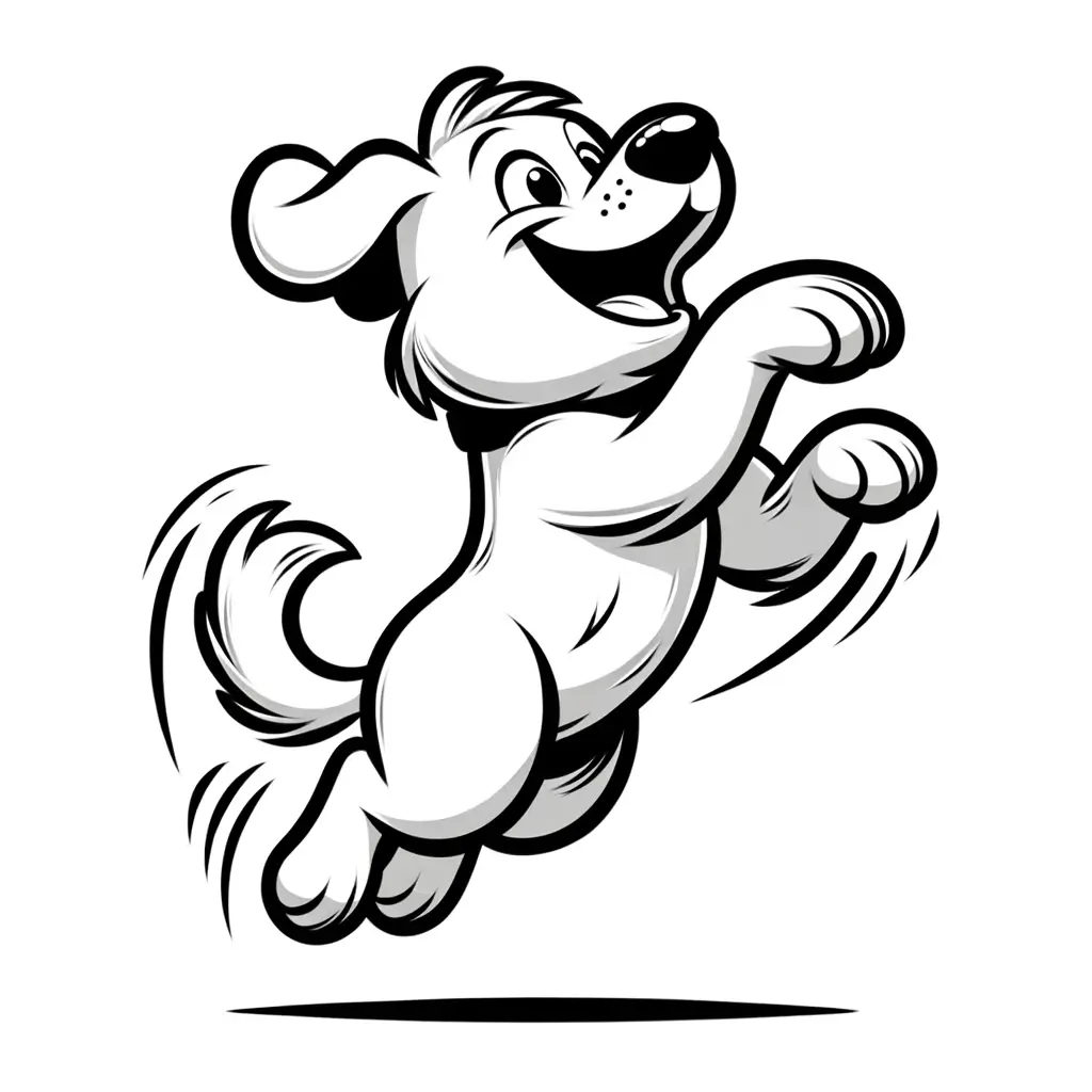 Springender Hund Ausmalbild