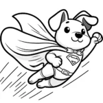 Superheld-Hund Ausmalbild