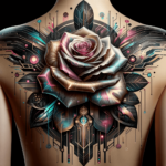 Cyber Rose: Ein futuristisches Tattoo Design