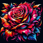 Ein kühnes Rosen-Tattoo