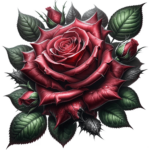 Ein realistisches Rosen-Tattoo