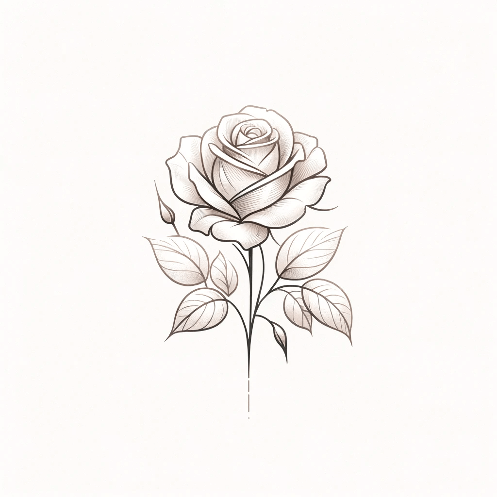 Ein zartes Rosen-Tattoo 2