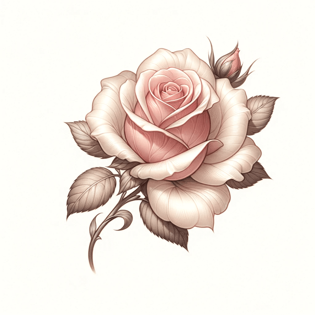 Ein zartes Rosen-Tattoo