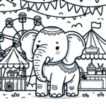 Elefanten Malvorlagen – Elefant auf dem Karneval