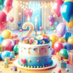 Farbenfrohe 2. Geburtstagsfeier mit Kuchen und Spaß