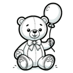 Fröhliche Teddybär-Ausmalbild 2