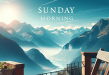 Entspannter Sonntagmorgen mit Bergblick