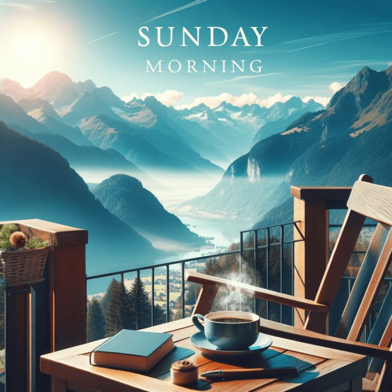 Entspannter Sonntagmorgen mit Bergblick