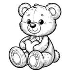 Liebevolles Teddybär-Ausmalvergnügen