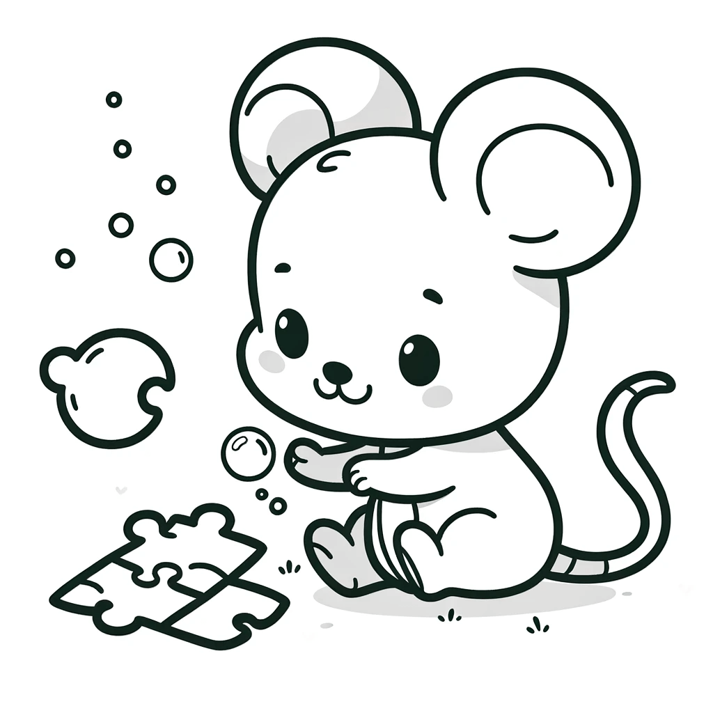 Maus und das Seifenblasen-Spiel