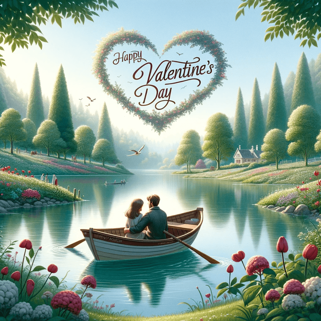 Romantik am herzförmigen See - Happy Valentine's Day