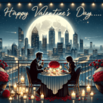Romantik auf dem Dachrestaurant – Happy Valentine’s Day
