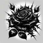 Rosen-Tattoo – Gotische Eleganz