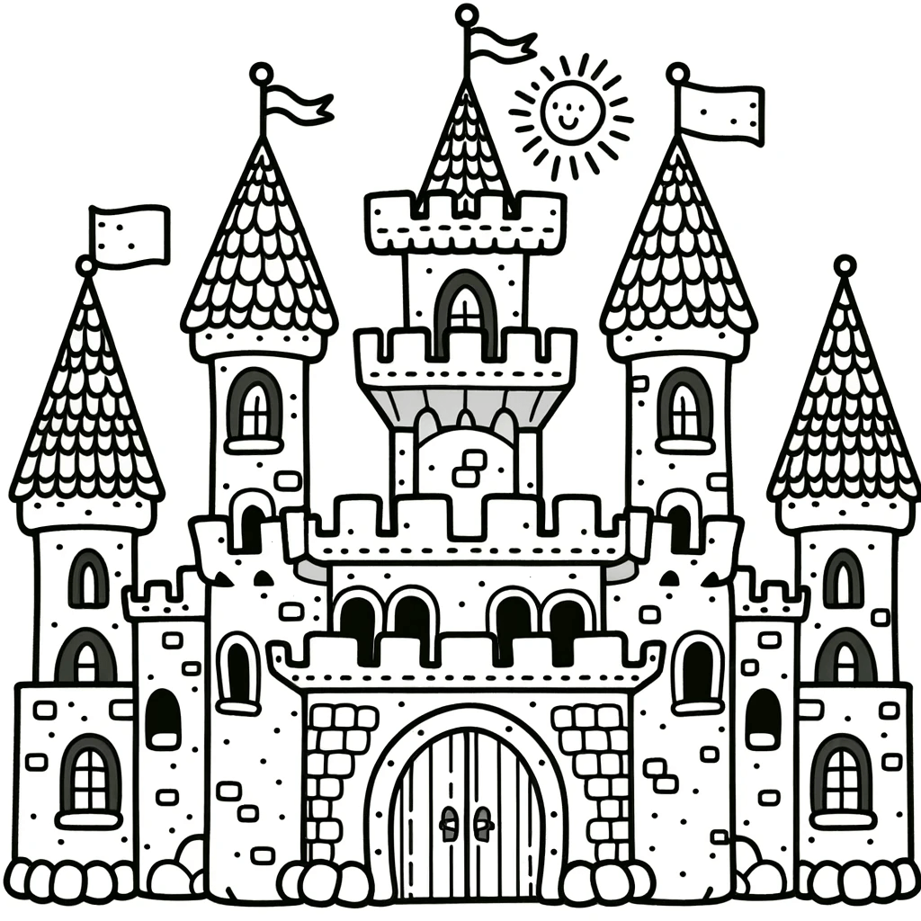 Schloss Ausmalbilder - Erste Burgmalerei
