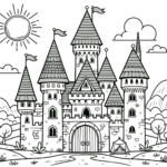 Schloss Ausmalbilder – Fantasieschloss