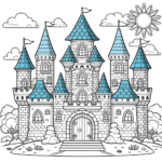 Schloss Ausmalbilder – Märchenbuchschloss