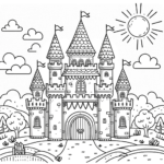 Schloss Ausmalbilder – Märchenschloss 2