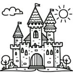 Schloss Ausmalbilder – Verzaubertes Schloss