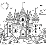 Schloss Ausmalbilder – Zauberhaftes Schloss